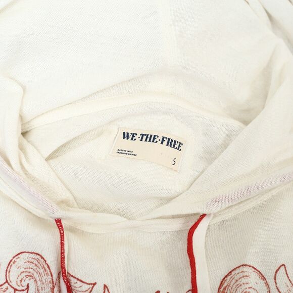 Free People We The Free Lone Star Hoodie Top Graphic Printed Cotton S NEW 281975 - Picture 5 of 5